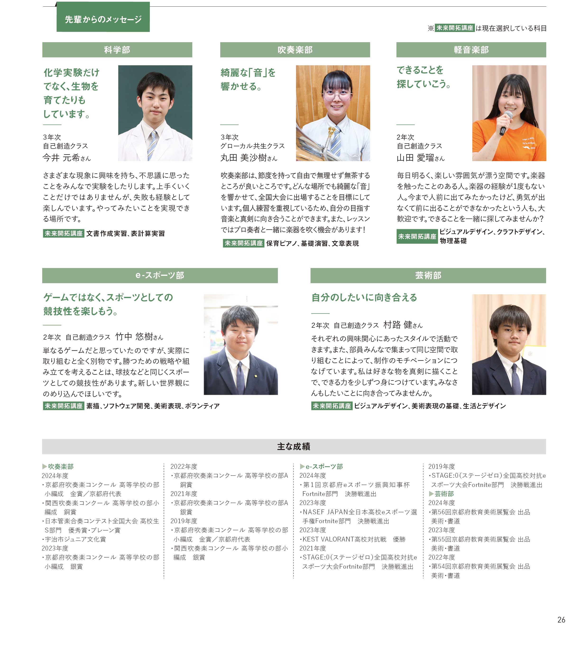 先輩メッセージ